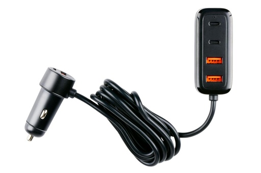 [871125230468] DUNLOP Car Charger 12-24V USB A+C with Hub