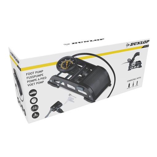 [871125227521] DUNLOP Double Foot Pump with Pressure Gauge