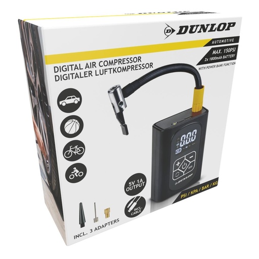 [871125230717] DUNLOP Digital Air Compressor 5V