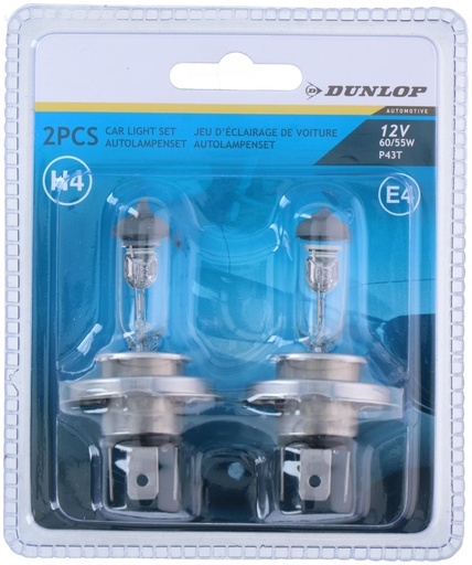 [871125247671] DUNLOP Car Bulb H4 12V 60/55W P43T White