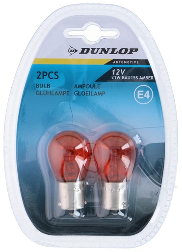 [871125206141] DUNLOP Car Bulb 12V 21W PY21W E4 Amber