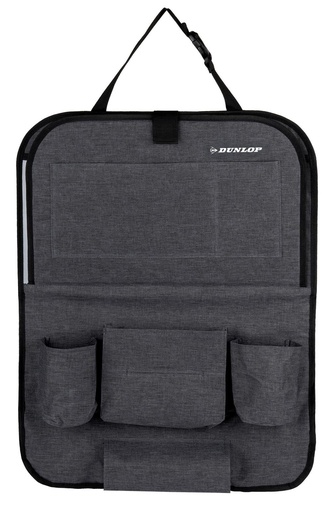 [871125234630] DUNLOP Car Backseat Organizer With Tray Grey