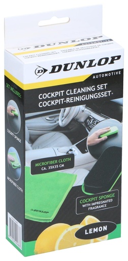 [871125249488] DUNLOP Cockpit Cleaning Set Microfibre Cloth & Sponge