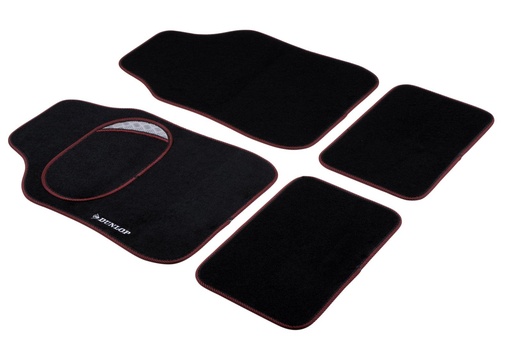 [871125223304] DUNLOP Car Mats 66x44cm Front 28x42cm Rear Red