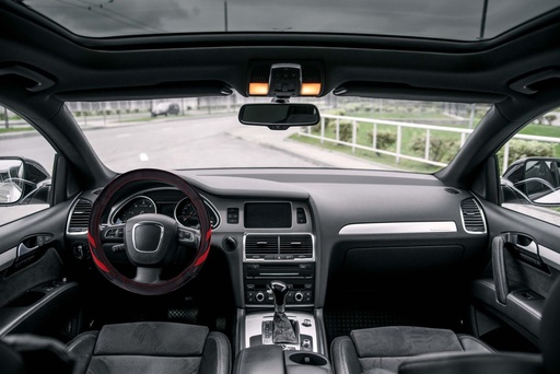 [871125223336] DUNLOP Steering Wheel Cover Black/Red 38 cm