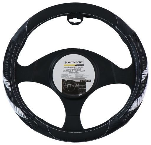[871125223335] DUNLOP Steering Wheel Cover Black/White 38cm