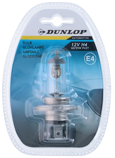 [871125206127] DUNLOP Car Bulb 12V H4 60/55W P43T E4