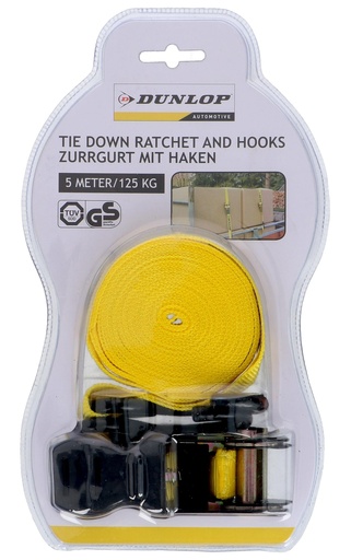 [871125241859] DUNLOP Tie Down Ratchet 350kg 5m