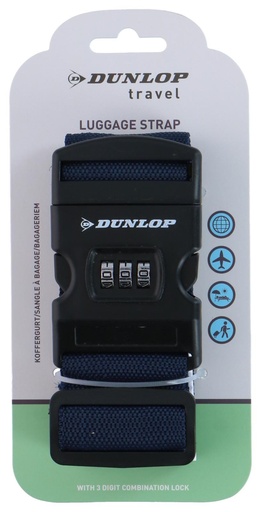 [871125257268] DUNLOP Luggage Strap with Combination Lock 200x5cm