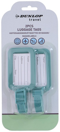 [871125257340] DUNLOP Luggage Tags 11.5x5cm Blue