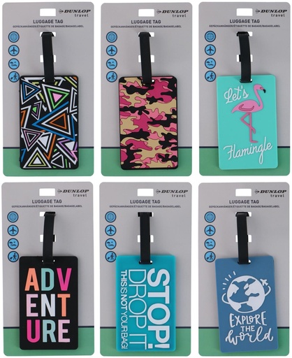 [871125235192] DUNLOP Luggage Tag Rectangle 10.5x6.5cm