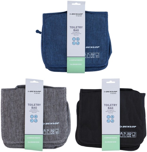 [871125257283] DUNLOP Toiletry Bag 24.5x19x10cm