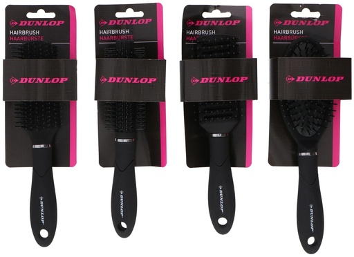 [871125299830] DUNLOP Hairbrush Ergonomic Design Various Colours