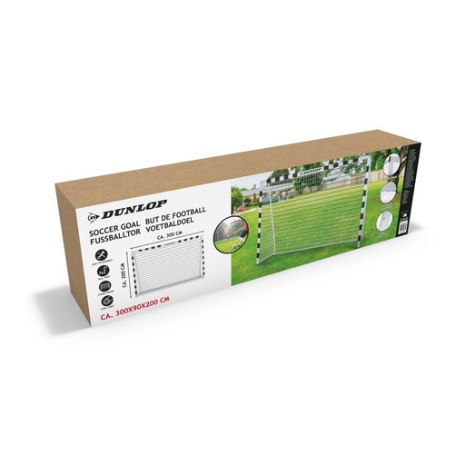 [871125200665] DUNLOP Soccer Goal 300x200x90cm
