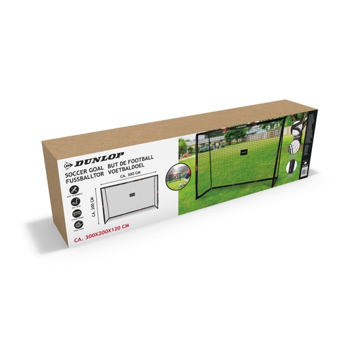 [871125200663] DUNLOP Soccer Goal 300x200x120cm