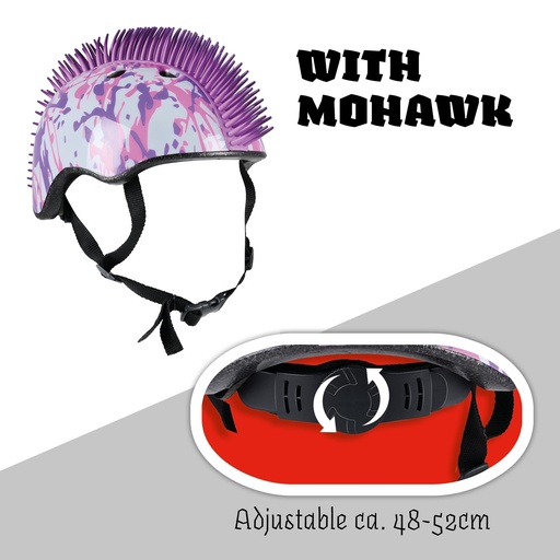 [871125224062] NO FEAR Kids Helmet 3D Mohawk 48-52cm
