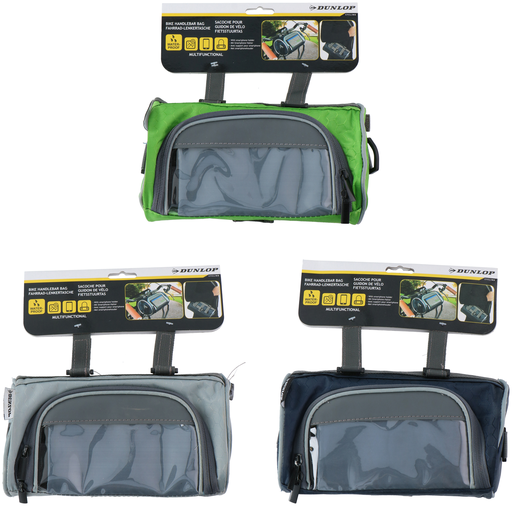 [871125212801] DUNLOP Bicycle Bag with Zip for Handlebar
