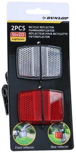 [871125247576] DUNLOP Bike Reflector K-mark White and Red