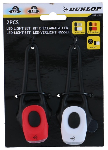 [871125225545] DUNLOP Bike Light LED Front And Rear