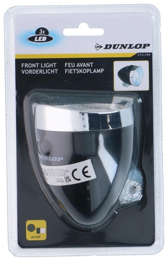 [871125225535] DUNLOP Bicycle Front Light 3 LED