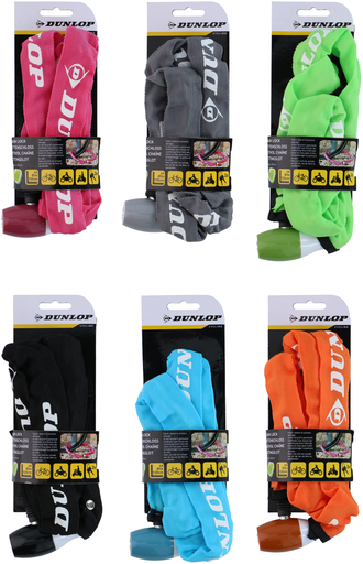 [871125241698] DUNLOP Bike Chain Lock 120cm with 2 Keys