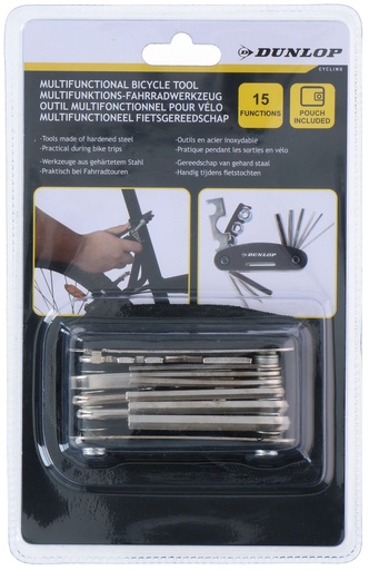 [871125210222] DUNLOP Bicycle Tool 15-in-1 Multifunctional