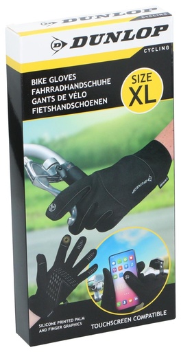 [871125223386] DUNLOP Bike Touchscreen Glove XL Black