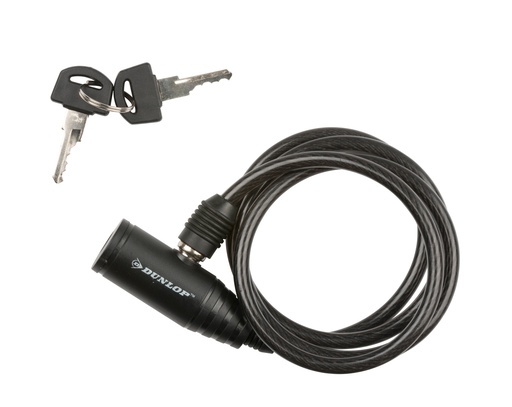 [871125256375] DUNLOP Spiral Lock 8x1500mm with Bracket