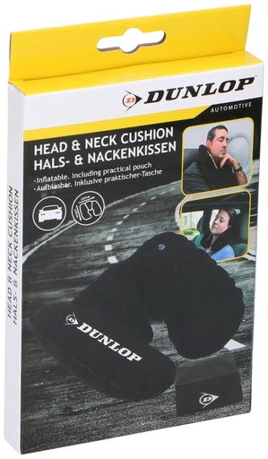 [871125241722] DUNLOP Head and Neck Cushion Black 130x150mm