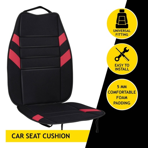 [871125224074] DUNLOP Car Seat Cushion 104x45cm Red Black