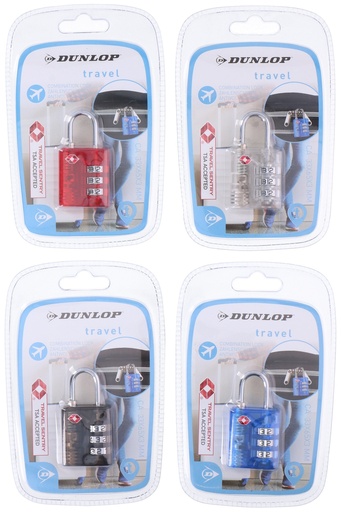 [871125210279] DUNLOP Travel Lock TSA Combination 33x65x13mm