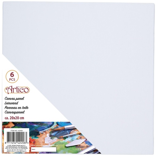[871125242458] ARTICO Canvas Panel 20x20cm for Painting