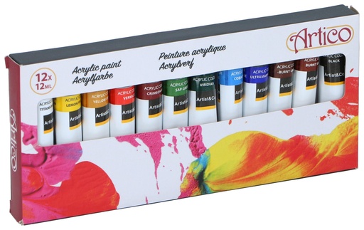 [871125239940] ARTICO Acrylic Paint 12ml for Art Projects