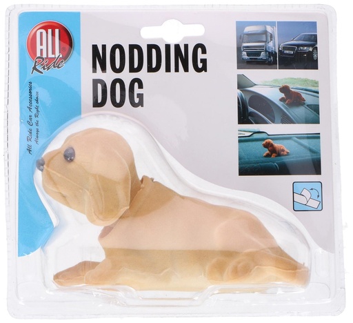 [871125202587] ALL RIDE Nodding Dog Brown Dashboard Ornament