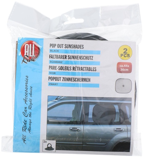 [871125202134] ALL RIDE Sunshade Black 36x44cm