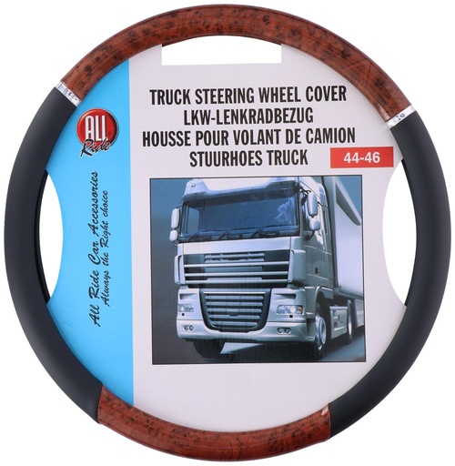 [871125236252] ALL RIDE Steering Wheel Cover Truck Wood Look 44-46 cm