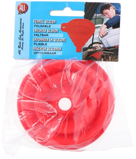 [871125205202] ALL RIDE Foldable silicon funnel red