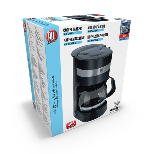 [871125217697] ALL RIDE Coffee Maker 24V 300W 4-6 Cups