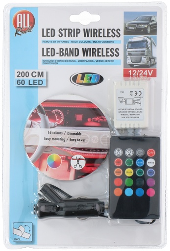 [871125243379] ALL RIDE LED Strip 2m 60 LEDs Multicolor 12/24V