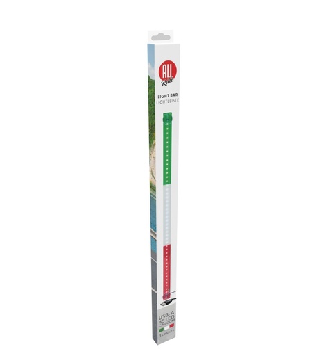 [871125226099] ALL RIDE LED Light Bar USB 60cm 42LED Red-White-Green