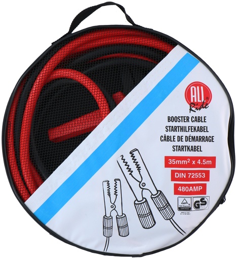 [871125236182] ALL RIDE Booster Cable 35mm 480A 2x4.5m DIN-72553