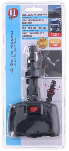 [871125238052] ALL RIDE USB Charger Dual 12/24V 8A