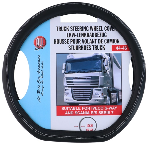 [871125226699] ALL RIDE Steering Wheel Cover Black 44-46cm Iveco Scania