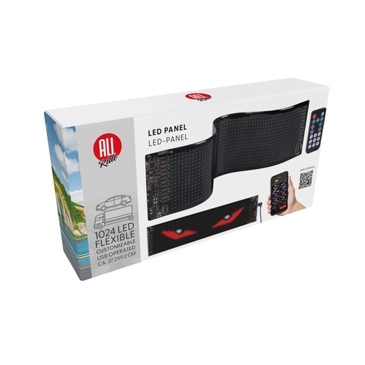 [871125243668] ALL RIDE Flexible LED Display Panel – USB Operated Size:M