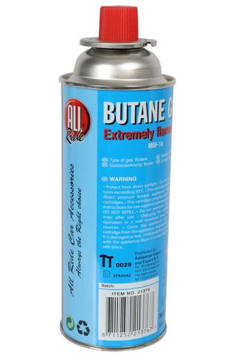 [871125221376] ALL RIDE Butane Gas 227g Cartridge