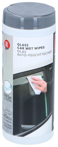 [871125233681] ALL RIDE Car Glass Cleaning Wipes Lemon