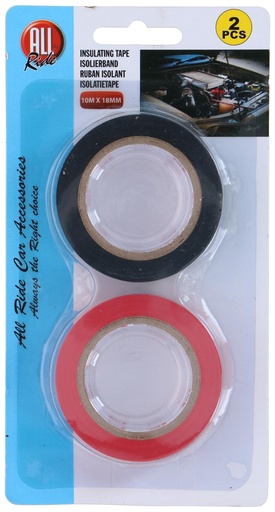 [871125240282] ALL RIDE Insulating Tape 18mm x 10m Black Red