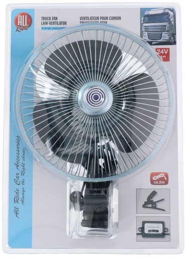 [871125272228] ALL RIDE Fan 24V with Clip 8 inch Oscillating