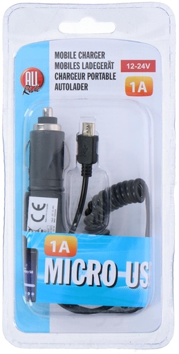 [871125239272] ALL RIDE Mobile Charger Micro USB 1A 12/24V