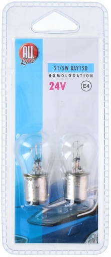 [871125200780] ALL RIDE Car Bulb 24V 21/5W BAY15D